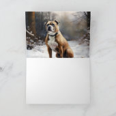 Staffordshire Bull Terrier Let It Snow Christmas Karte (Innenseite)