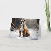 Staffordshire Bull Terrier Let It Snow Christmas Karte (Vorderseite)