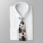 Staffordshire Bull Terrier Let It Snow Christmas Krawatte (Gebunden)