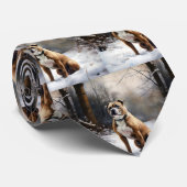 Staffordshire Bull Terrier Let It Snow Christmas Krawatte (Gerollt)