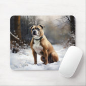 Staffordshire Bull Terrier Let It Snow Christmas Mousepad (Mit Mouse)
