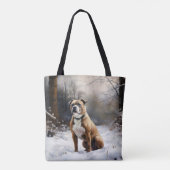 Staffordshire Bull Terrier Let It Snow Christmas Tasche (Rückseite)