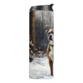 Staffordshire Bull Terrier Let It Snow Christmas Thermosbecher (Nach links gedreht)