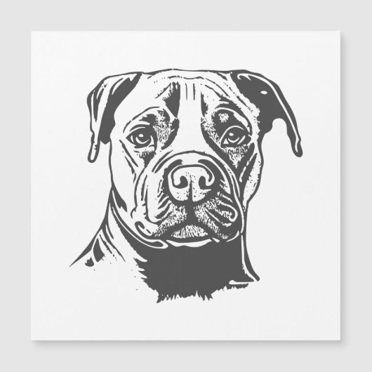 Staffordshire Bull Terrier Magnetkarte (Vorderseite)