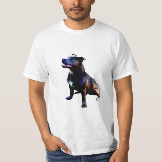 Staffordshire Bull Terrier Oil Paint, T-Shirt (Vorderseite)