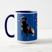 Staffordshire Bull Terrier Painted, Coffee Tasse (Links)