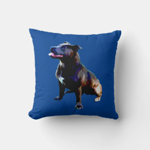 Staffordshire Bull Terrier Painted, Cushion Kissen