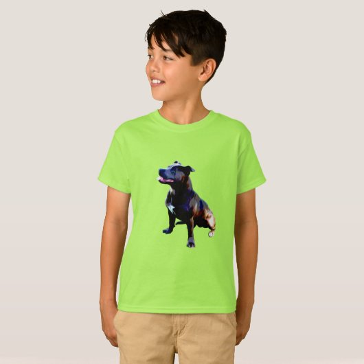 Staffordshire Bull Terrier Painted, Kids Tshirt (Vorne ganz)