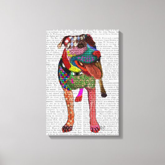 Staffordshire Bull Terrier - Patchwork Leinwanddruck (Vorderseite)