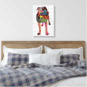 Staffordshire Bull Terrier - Patchwork Leinwanddruck (Insitu (Schlafzimmer))