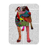 Staffordshire Bull Terrier - Patchwork Magnet (Vertikal)
