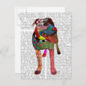 Staffordshire Bull Terrier - Patchwork Postkarte (Vorne/Hinten)