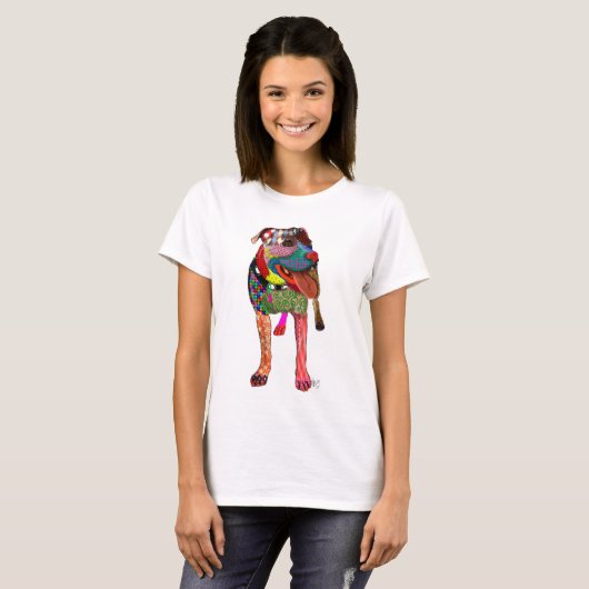 Staffordshire Bull Terrier - Patchwork T-Shirt (Vorne ganz)