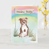 Staffordshire Bull Terrier Pet Beileid Karte (Gelbe Blume)