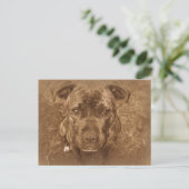 Staffordshire Bull Terrier Postkarte (Stehend Vorderseite)