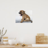 Staffordshire Bull Terrier Puppy, Art Print Poster (Küche)