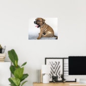Staffordshire Bull Terrier Puppy, Art Print Poster (Heimbüro)