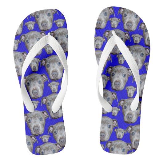 Staffordshire Bull Terrier Puppy Pattern, Badesandalen (Fußbett)
