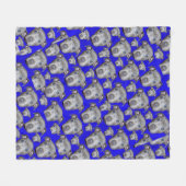 Staffordshire Bull Terrier Puppy Pattern, Mittel Fleecedecke (Vorderseite (Horizontal))