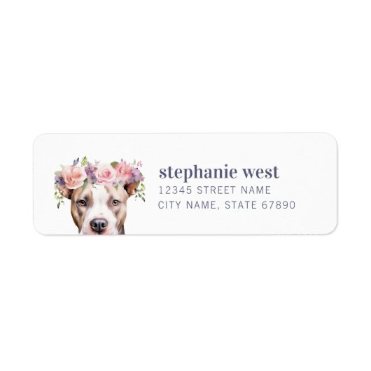 Staffordshire Bull Terrier Return Address Label (Vorne)