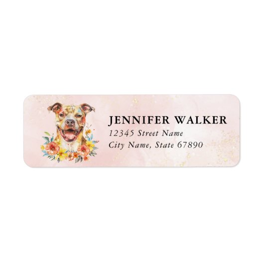 Staffordshire Bull Terrier Return Address Labels (Vorne)