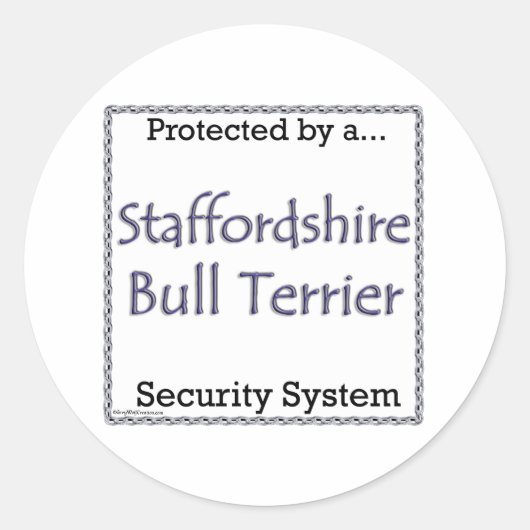 Staffordshire Bull Terrier Security Sticker (Vorderseite)