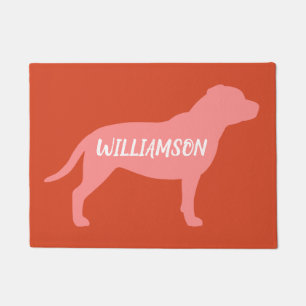 Staffordshire Bull Terrier-Silhouette Fußmatte
