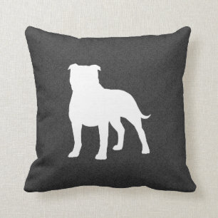 Staffordshire Bull Terrier Silhouette Kissen