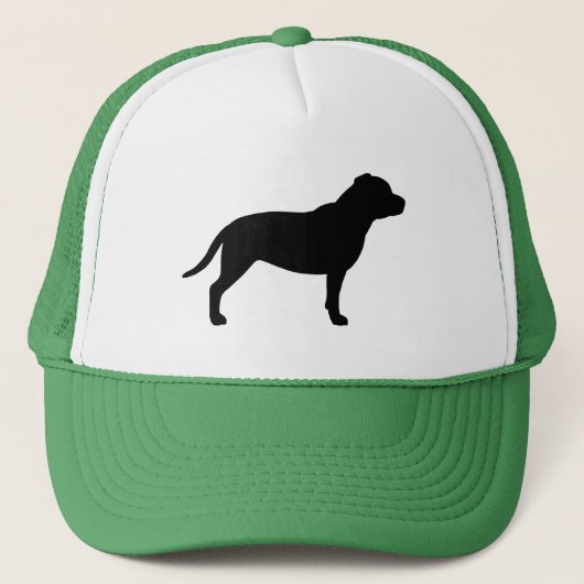 Staffordshire Bull Terrier Silhouette Truckerkappe (Vorderseite)