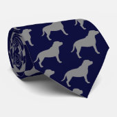 Staffordshire Bull Terrier| Silhouetten von Staffi Krawatte (Gerollt)