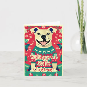 Staffordshire Bull Terrier Staffie Funny Funny Fun Feiertagskarte