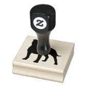 Staffordshire Bull Terrier Staffy Dog Silhouette Gummistempel (Stempel)
