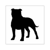 Staffordshire Bull Terrier Staffy Dog Silhouette Gummistempel (Prägung)