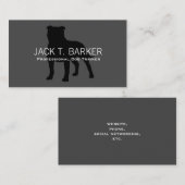Staffordshire Bull Terrier Staffy Dog Silhouette Visitenkarte (Vorne/Hinten)