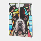 Staffordshire Bull Terrier "Stettglas" Ornament Aus Glas (Vorderseite links)