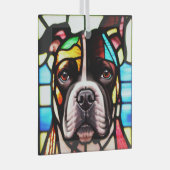 Staffordshire Bull Terrier "Stettglas" Ornament Aus Glas (Vorderseite Rechts)