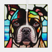 Staffordshire Bull Terrier "Stettglas" Ornament Aus Glas (Rückseite)