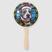 Staffordshire Bull Terrier Stettglass Weihnachten Fächer (Rückseite)