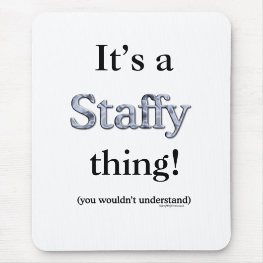 Staffordshire Bull Terrier Thing Mousepad (Vorne)