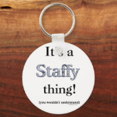 Staffordshire Bull Terrier Thing Schlüsselanhänger (Vorderseite)