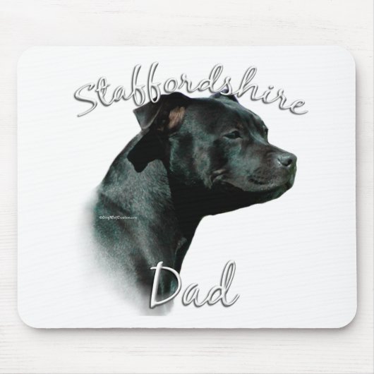 Staffordshire Bull Terrier Vater 2 Mousepad (Vorne)