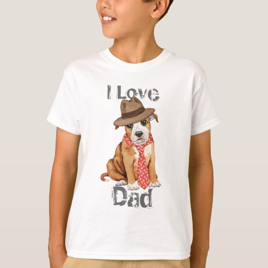 Staffordshire Bull Terrier Vater T-Shirt (Vorderseite)