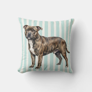 Staffordshire Bull Terrier Wasserfarben-Kissen Kissen