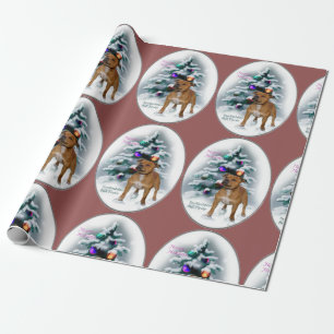 Staffordshire Bull Terrier Weihnachten Geschenkpapier