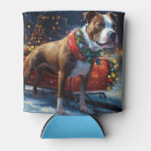 Staffordshire Bull Terrier Weihnachtsfest Dosenkühler (Vorderseite)