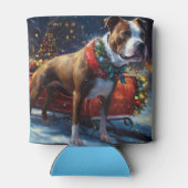 Staffordshire Bull Terrier Weihnachtsfest Dosenkühler (Rückseite)