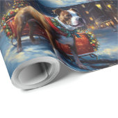 Staffordshire Bull Terrier Weihnachtsfest Geschenkpapier (Rolleneckpunkt)