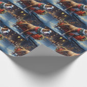 Staffordshire Bull Terrier Weihnachtsfest Geschenkpapier (Ecke)