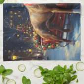 Staffordshire Bull Terrier Weihnachtsfest Geschirrtuch (Gefaltet)