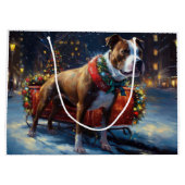 Staffordshire Bull Terrier Weihnachtsfest Große Geschenktüte (Rückseite)